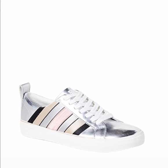 Diane Von Furstenberg DVF Tess Colorblock Striped Platform Low Top Sneakers - Picture 1 of 9